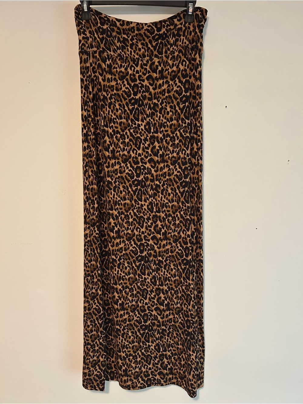 Leopard Print Maxi Skirt - Brown/Black